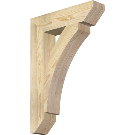 Ekena Millwork Thorton Slat Rough Sawn Bracket, Douglas Fir, 4"W x 18"D x 26"H BKT04X18X26THR06RDF